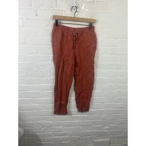 Banana Republic Women's Tapered Leg Drawstring Jogger Sweatpant Orange Size XS